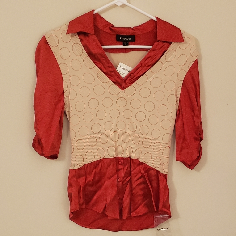 Bebe shirt vest blouse